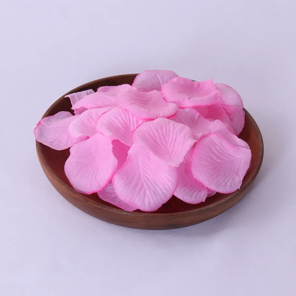 1000pcs Simulated Rose Petals Non Woven Wedding Party Increase Atmosphere Decoration Props 2025 Valentine's Day Decor Supplies