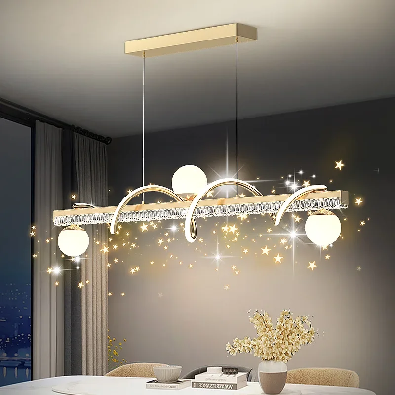 Minimally designed restaurant chandelier Bar restaurant light Light luxury dining table, bar counter, pendant light