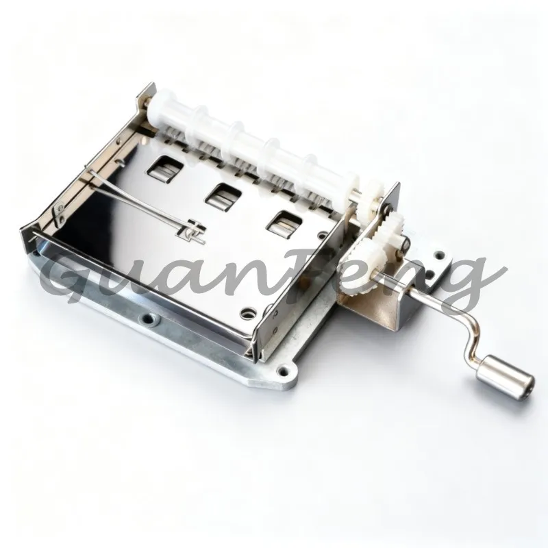 Wooden Hand Crank Music Box, 30 Note Blank Tapes with Hole Puncher, 3 Rolls Paper Tapes for New Year Decoration & Gift