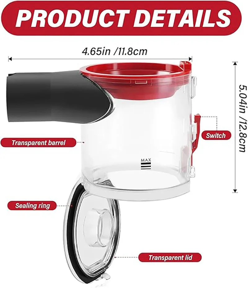 Сменные контейнеры для сбора пыли для Dyson V7 V8 SV10 SV11, аксессуары для пылесоса, мусорный бак, чашка для пыли 967699 -01