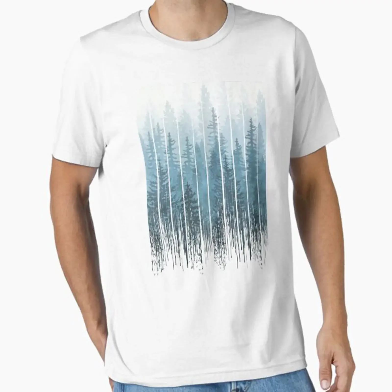 Grunge Dripping Turquoise Misty Forest designed and sold by maryedenoa vintage Washed Soft homme Stylish streetwear Casual