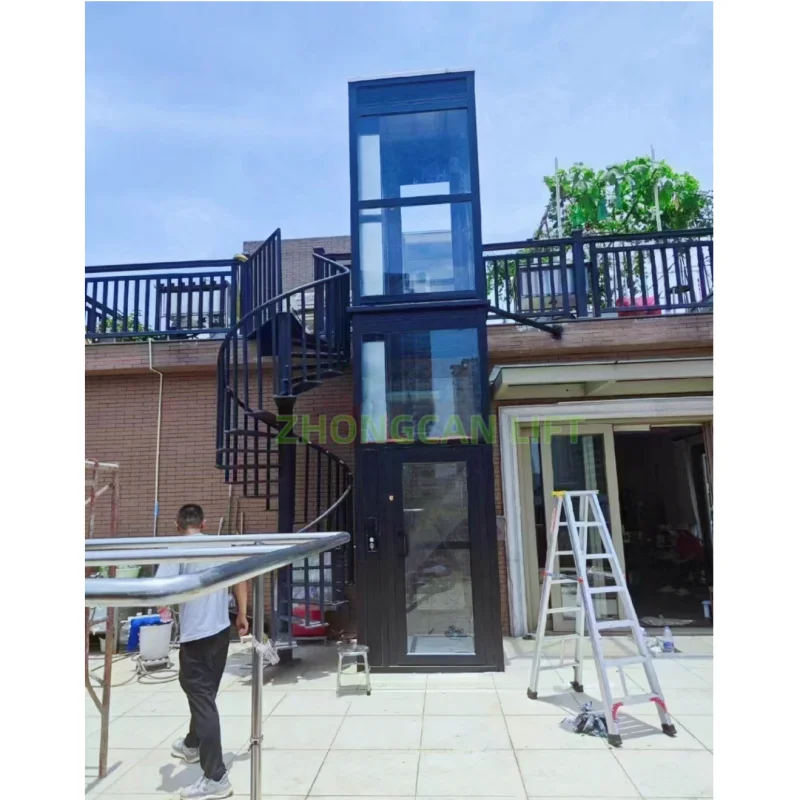 

China Hydraulic External Elevator Lifts for House/ 2 Person Residential Home Electric Elevator