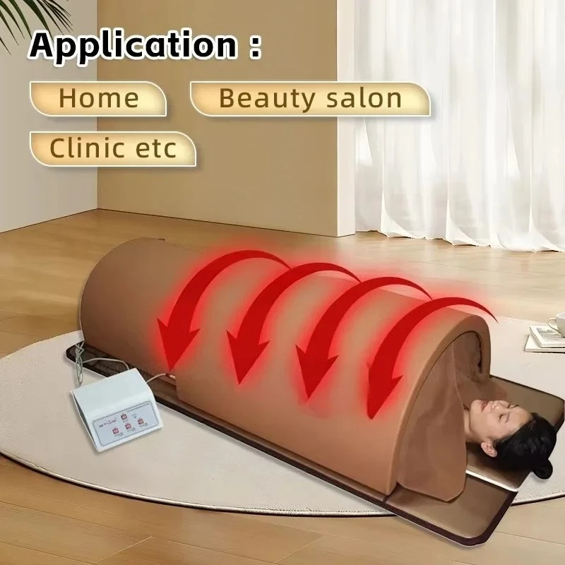New Style 3 Zones LED In-frared Sauna Dome Pod Full Body Detox Weight Loss Spa Sauna Ca-psule B-eauty Therapy Equipment
