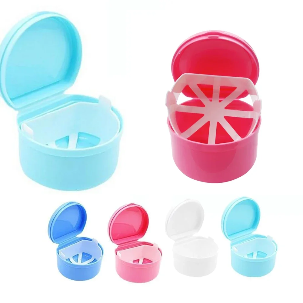 

Коробка для зубных протезов, коробка для ухода за ванной, коробка для чистки вставных зубов, ящик для хранения зубов, чехол для фиксатора полости рта с подвесным сетчатым контейнером