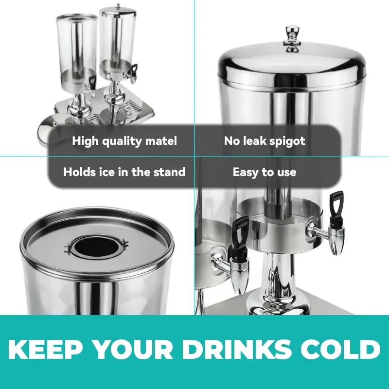 Commercial Beverage Dispenser 3 Tank Cold Juice Beer Soda Water Milk Drink Machine for Business Party Bar Restaurant Use