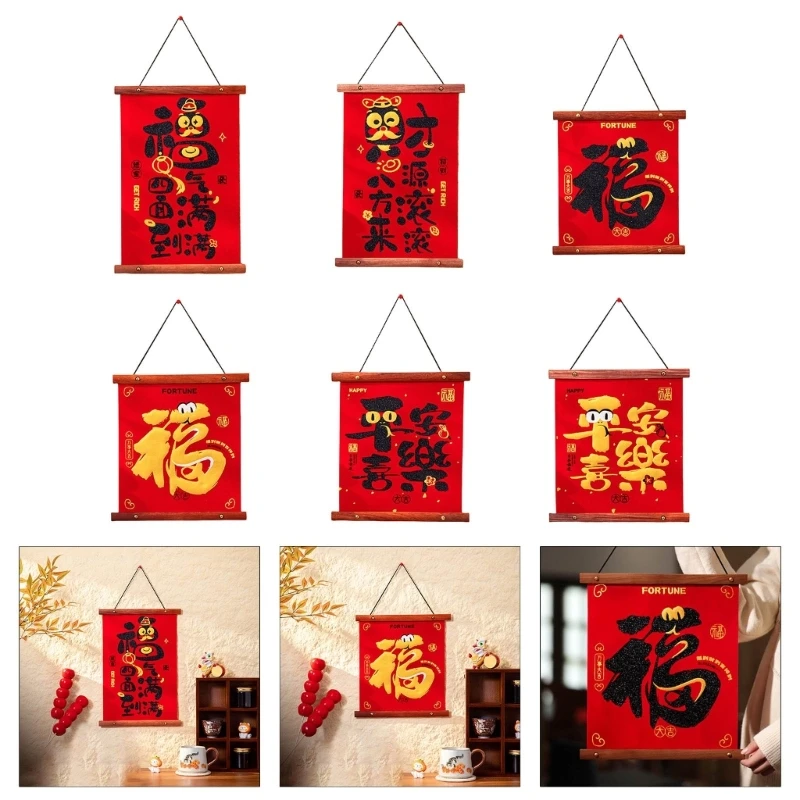 2025 Year of The Snake Chinese New Year Couplets Set Handmade Decorations Accessory for Home and Office Ornament