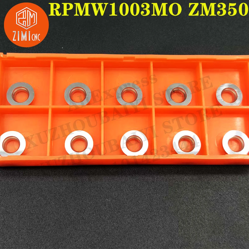 RPMW1003MO ZM350 RPMW1003MO إدراجات كربيد إدراج الطحن أداة CNC أدوات مخرطة معدنية إدراج قطع الطحن المستديرة أداة قطع