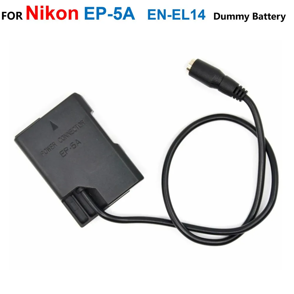 

EP-5A DC Coupler EN-EL14 Fake Battery Power Adapter For Nikon P7800 P7100 D5500 D5600 D3300 D3400 D5100 D3200 D5200 D5600