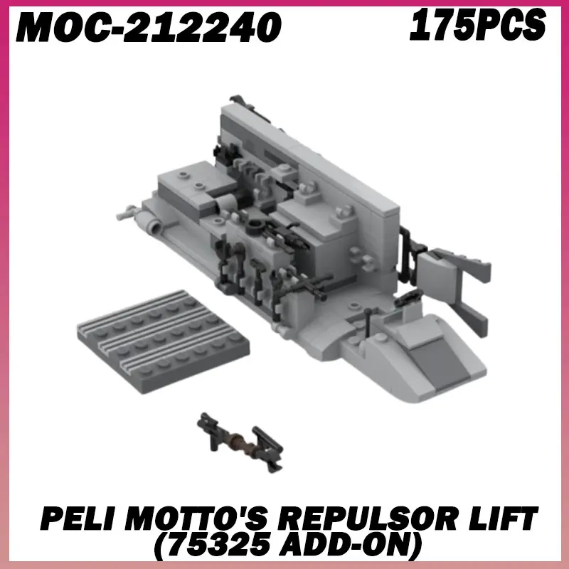 

175 шт. MOC- 212240 Репульсир Peli Motto's Lift, строительные блоки Арсенала Второй мировой войны, модель «сделай сам», кирпичи, игрушки-головоломки, режим «сделай сам»