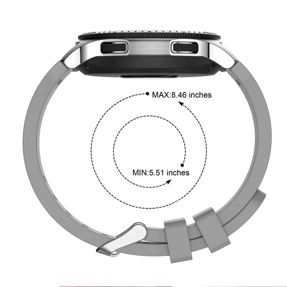 Silicone Wrist Band Strap for Samsung Galaxy Watch 46mm SM-R800 Galaxy Watch 42mm SM-R810 Smart Watch Band Wristband