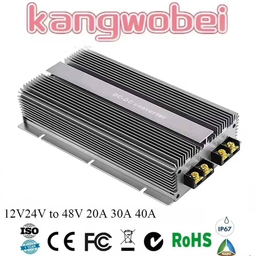 12V24V to 48V 20A 30A 40A DC to DC Boost Converter Step Up Power 12 Volt to 48 Volt 1000W Voltage Regulator for Electric Cars