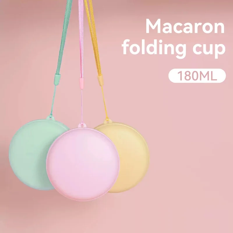 Portable Collapsible Silicone Water Cup Leak-Proof BPA Free Travel Folding Mug for Camping Hiking Gym