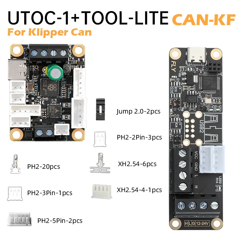 Mellow Fly Tool Lite Toolhead Board Compatible Diy 3D Printer Klipper Canbus RS232 Hotend Board For Nema14/17 Motor image 3