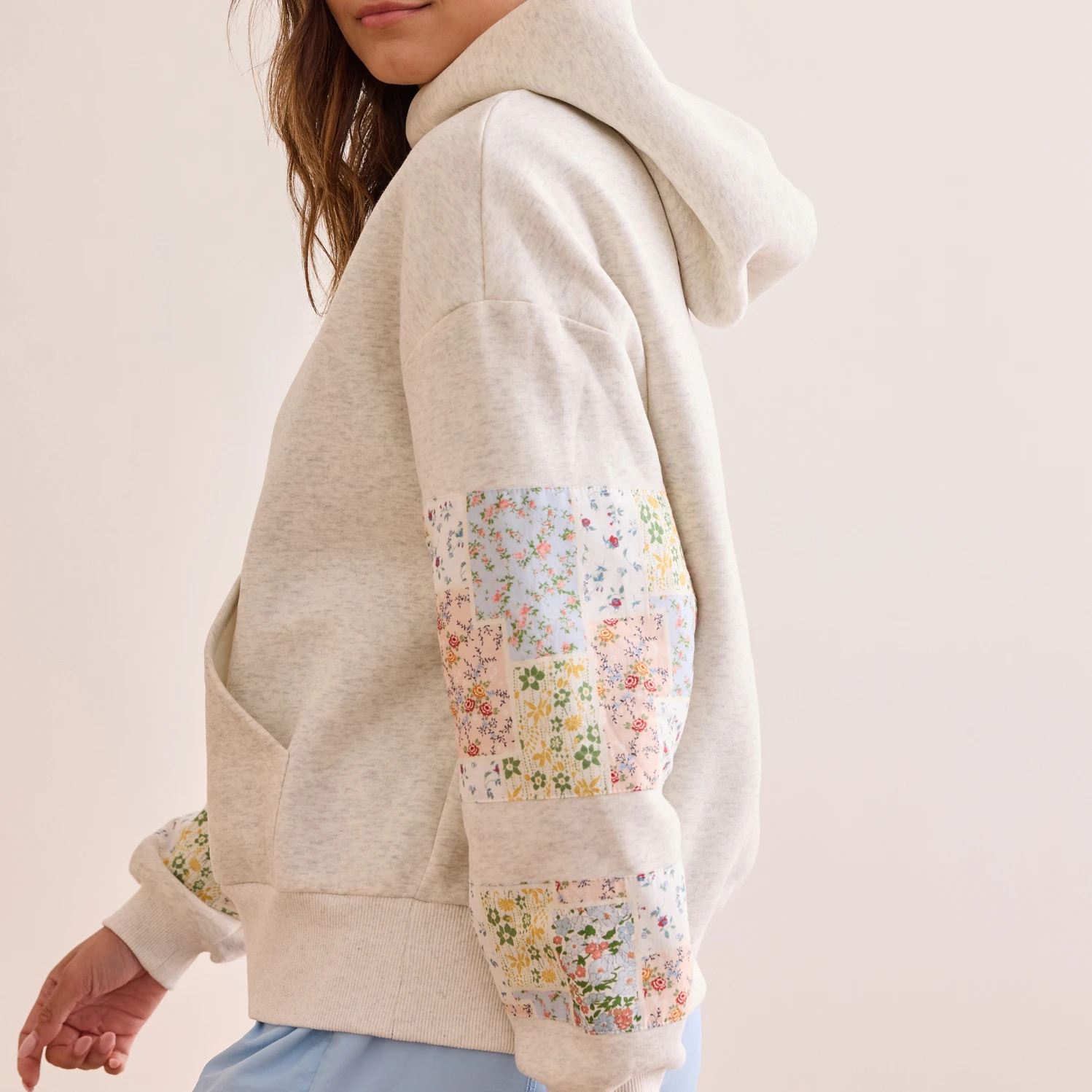 Premium K Pop Alternative Clothes Hoodies Y2K Flower Patchwork Hoodie Sweatshirt voor dames