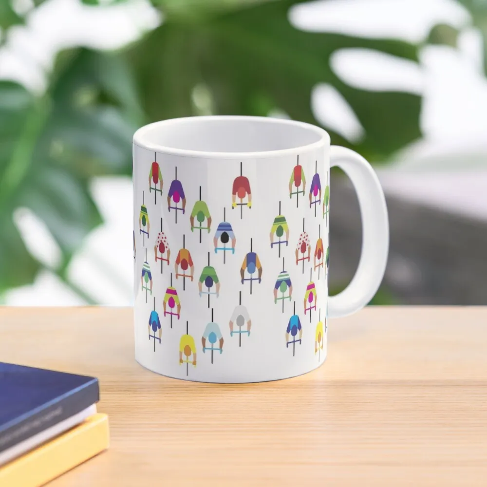 The Peloton Cyclists Classic  Mug Cup Coffee Printed Gifts Drinkware Picture Photo Simple Handle Round Design Image Tea