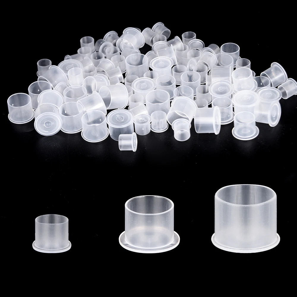 Tattoo Ink Cups POSEIDON 1000Pcs Tattoo Ink Cups For Permanent Makeup Tattoo Machine Disposable Tattoo Ink Cups Tattoo Supplies