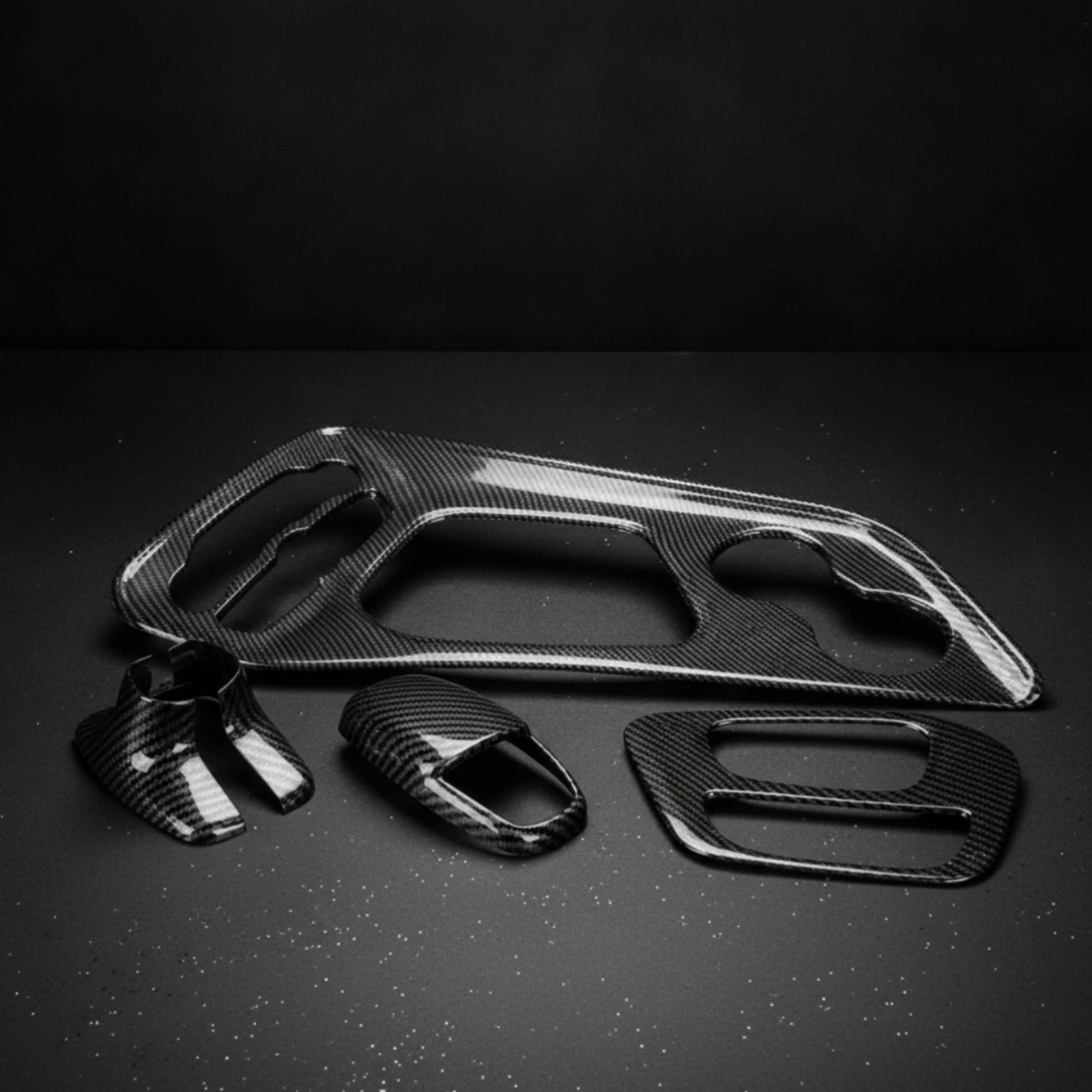 5 Pieces Center Console Panel Trim ABS Center Console Trim Kit Gear Gear Selector Panel Cover Easy Installation Long-Lasting