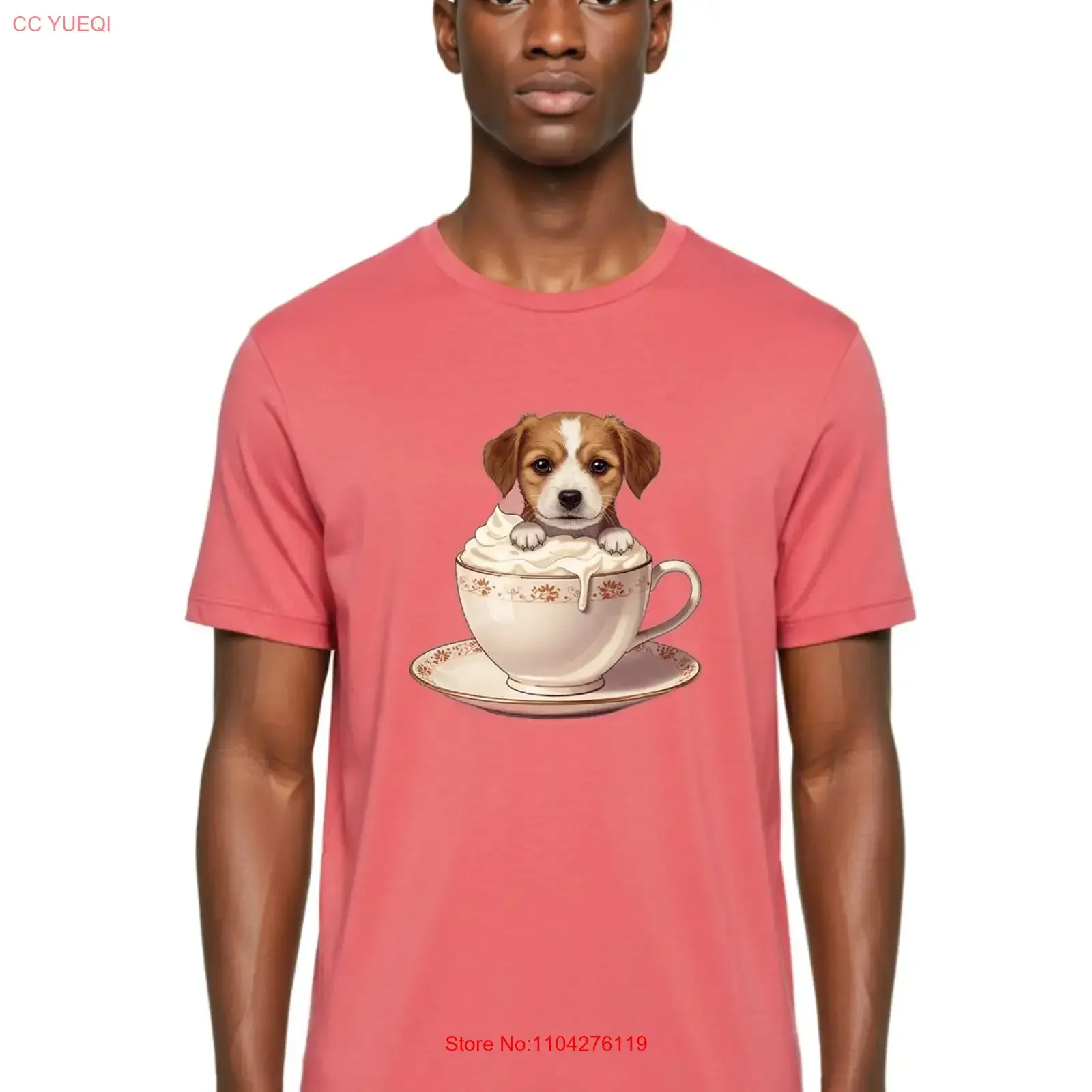 Puppy In A Coffee Cup Mens T Shirt 100 Cotton Casual Summer Wear vintage Washed graphic Stylish Stretched Slightly