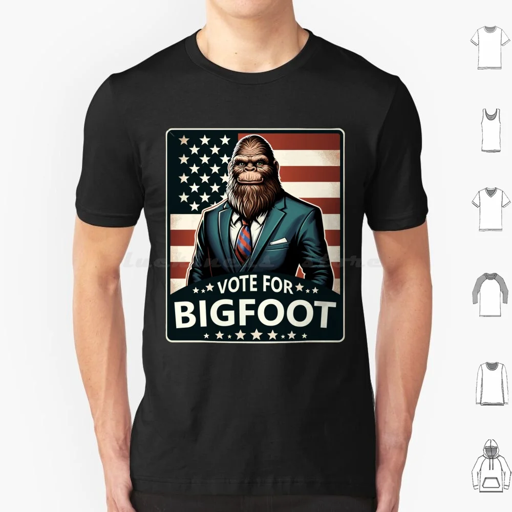 Bigfoot Sasquatch Vote para Presidente EE. UU. 2024 camiseta 6xl algodón Cool Tee Bigfoot Sasquatch Vote Presidente EE. UU. Kattos divertido