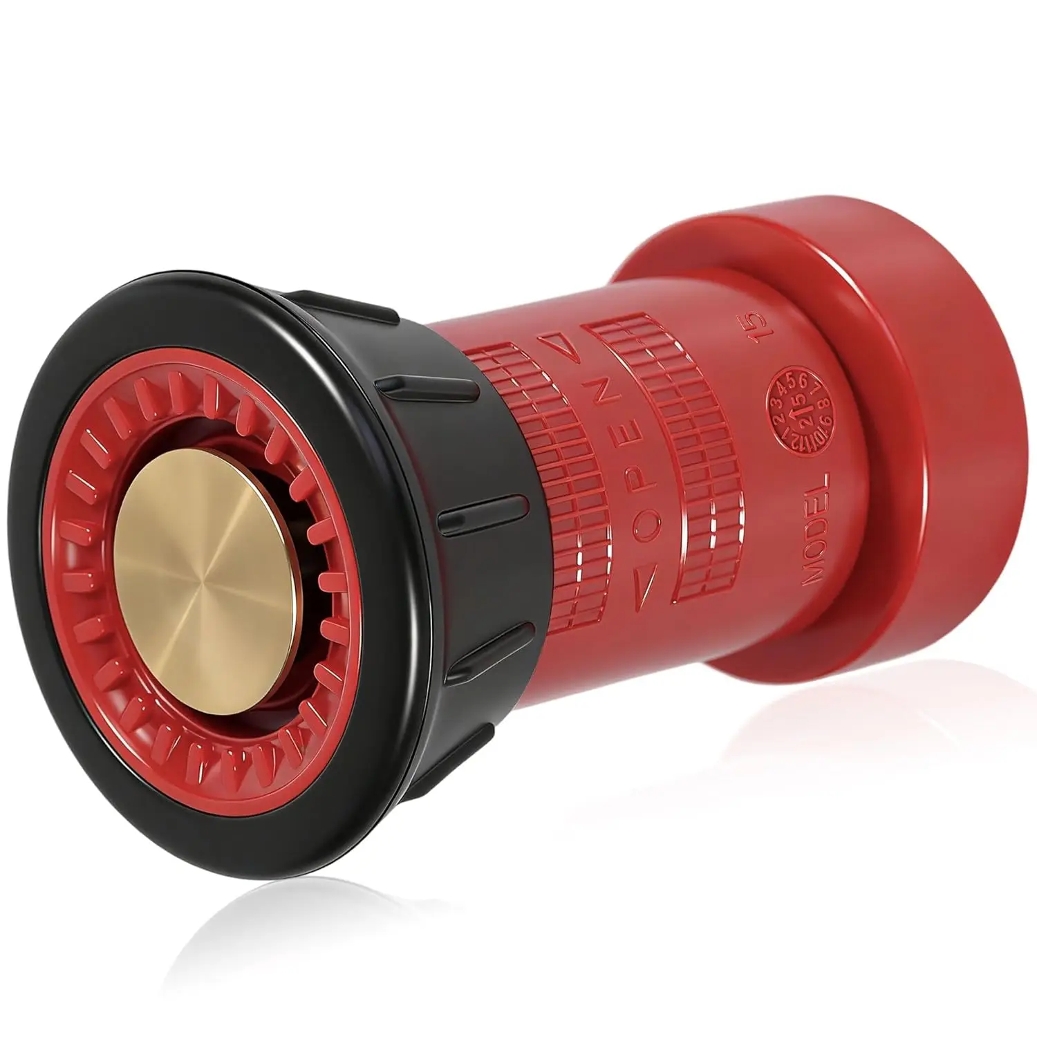 

1.5" NST/NH Fire Hose Nozzle - Polycarbonate Jet Fog Spray, 75 GPM