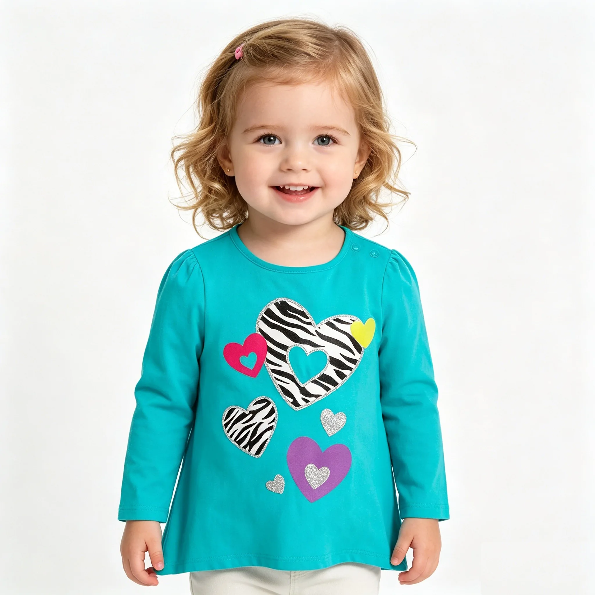Casual Baby Girls Tee Shirts Long Sleeve Cotton Girl's T-Shirt Fashion Kids Jersey Shirts 1-6Years Outfit Tops