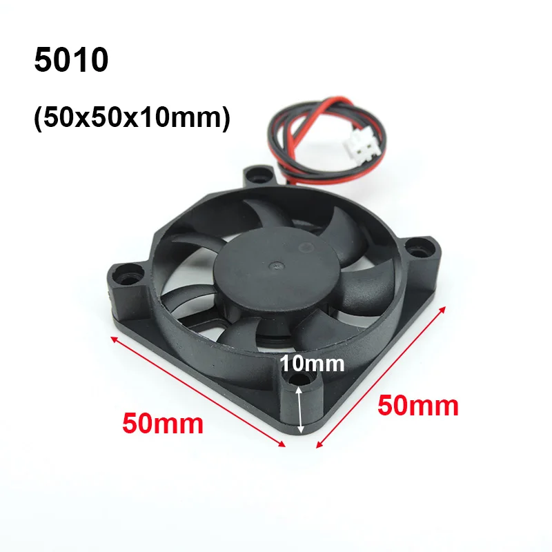 DC bürstenloser Lüfter xh2.54 2-Pin 5V 12V 24V Industrie-Kühlventilatoren Gleitlager 4/8cm 12cm 25/30/35/40/50*10mm 3D-Drucker-Kühler