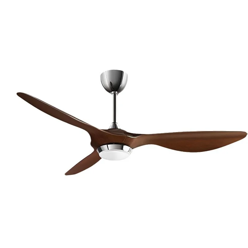 

Solid wood American straight leaf ceiling fan light Nordic simple ceiling fan restaurant
