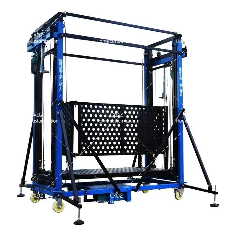 304 stainless steel electric scaffolding lift mobile small foldable wireless remote control lifting platform