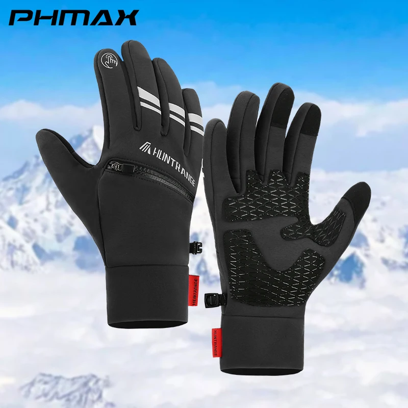 

PHMAX Waterproof Mens Ski Gloves Winter Warm Snowboard Snowmobile Cold Weather Gloves Cycling Glove Skiing Sports Accessories