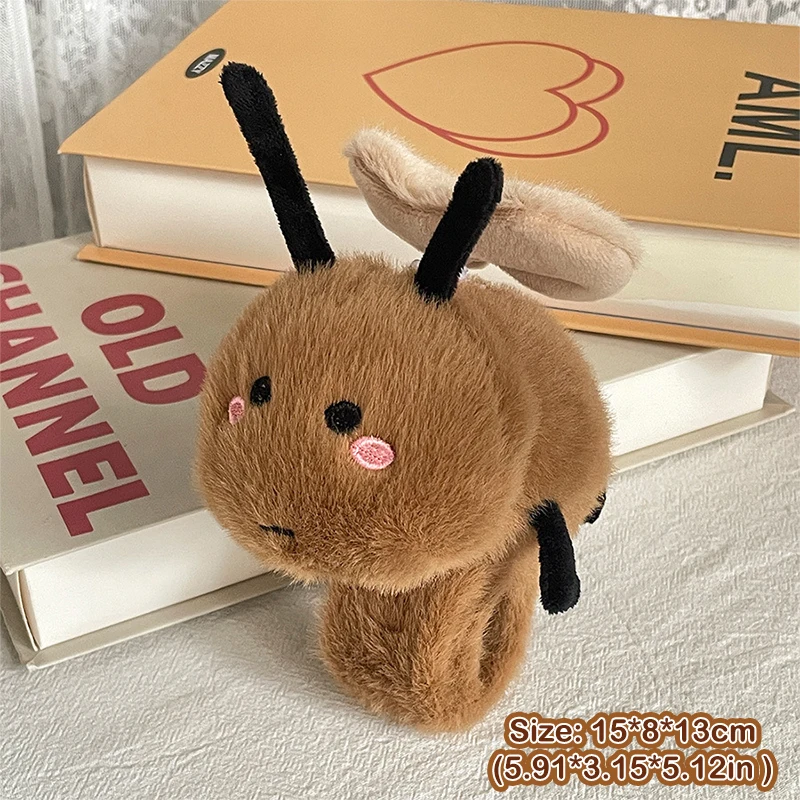 Cute Cockroach Plush Doll Clap Circle Toy Cartoon Plush Bracelet Stuffed Slap Snap Wristband Toy Funny Hand Ring Party Gifts