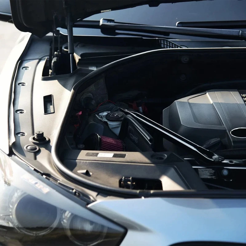 Kit de sistema de admissão de ar frio para carro, para bmw 535i f10 f11 n55 3.0t turbo 2010 ~ 2016, com proteção térmica do motor com filtro de ar de alto fluxo