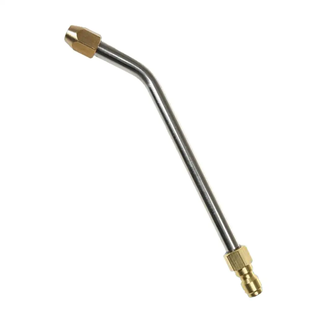 Pressure Washer Nozzle Lance Angled Metal Extension 20cm Stainless Steel Quick Connect Lance for High Pressure Cleaning Tasks