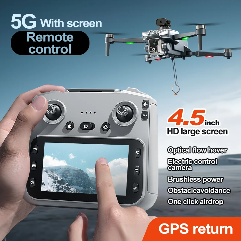 K18 Max Mini Drone 8K Professional FPV GPS Dron With 8K Camera RC Quadcopter Brushless Obstacle Avoidance Aerial Photography Toy