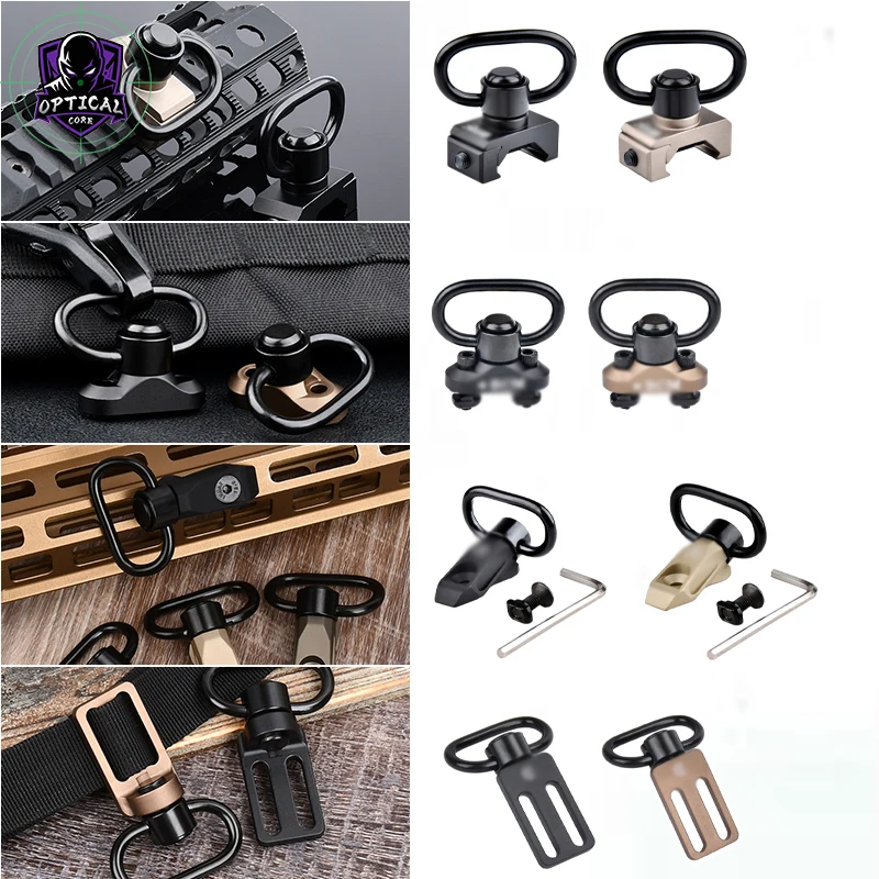 

Rifle Sling Shoulder Strap Buckle Aluminum Sling Swivel Mount MLOK Keymod System Picatinny Rail Tactical Hunting Accessory