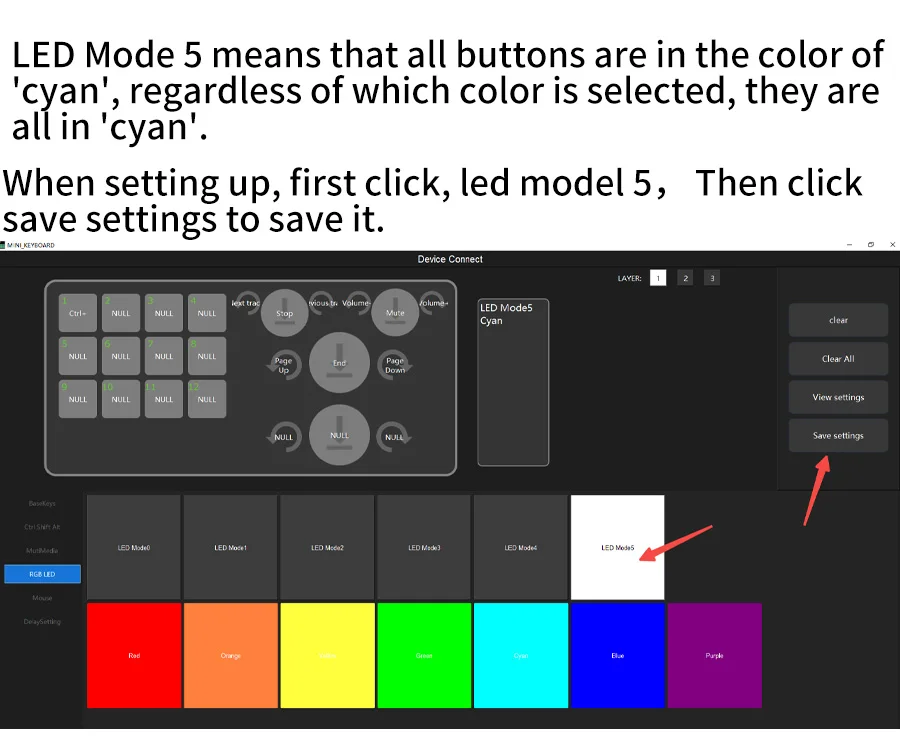3 Modi, 12 Tasten, mechanische Tastatur, 4 Knöpfe, individuelle Programmierung, Makro-Gaming-Tastatur, RGB, Bluetooth, 2,4 G, USB, kabelgebundene Tastatur für PS – Detail 20