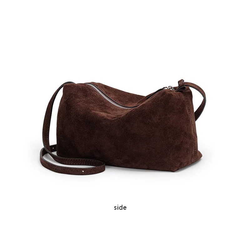 Aidrani Retro Matte Kuhleder-Kissen-Tasche, vielseitige Schulter- und Umhängetasche für Damen, hochwertige und exklusive Schultertasche – Detail 8
