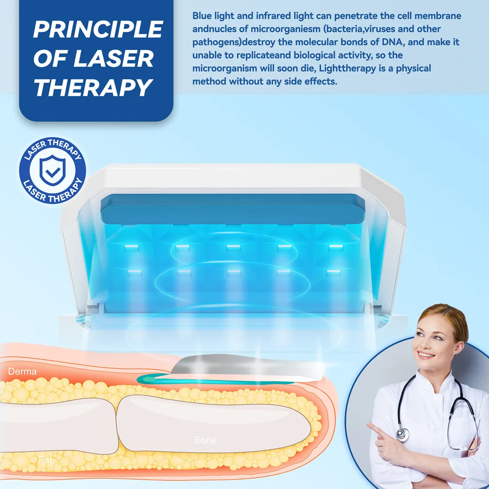 Nail Fungus Laser Device with Time Display, Anti Fungal Nail Treatment, Home Use