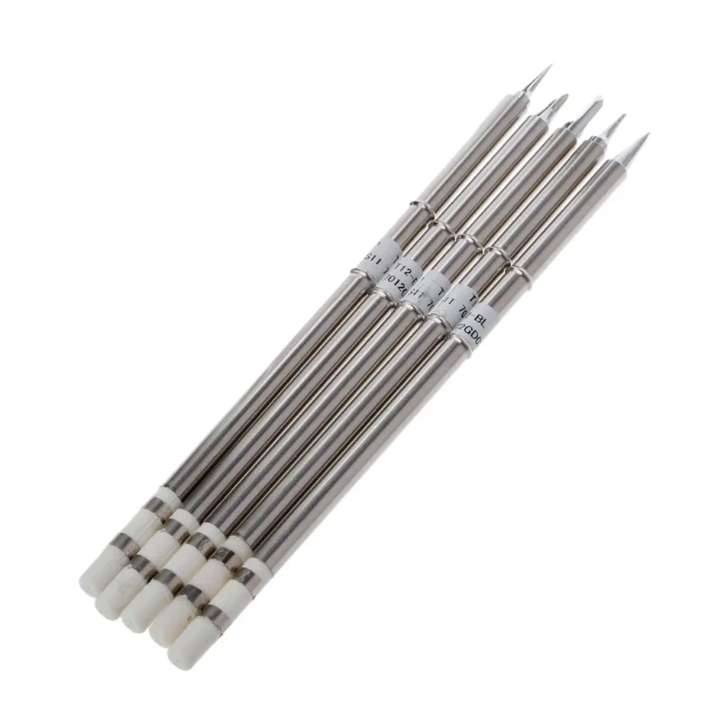 5 Pcs Series Solder Iron Tips For Hakko FX951 Soldering Station FM-2027 2028