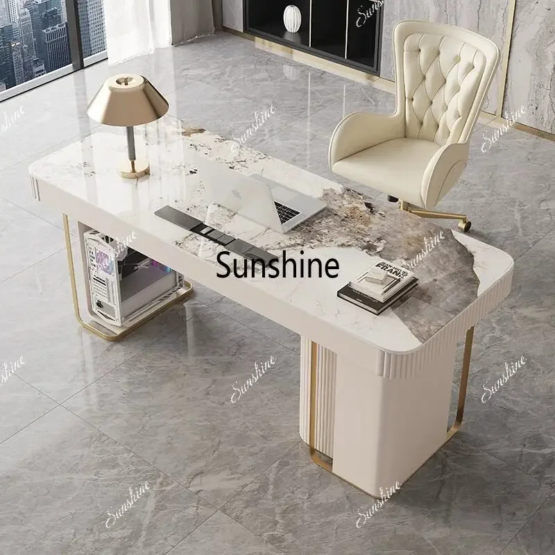 Light luxury household bright countertop small apartment high-end computer deskTJ