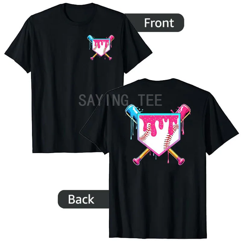 Respect The Drip Baseball Drip Boys Ice Cream Drip Youth T-Shirt Summer Fashion Kids Holiday Clothes Streetwear Y2k Design Tees