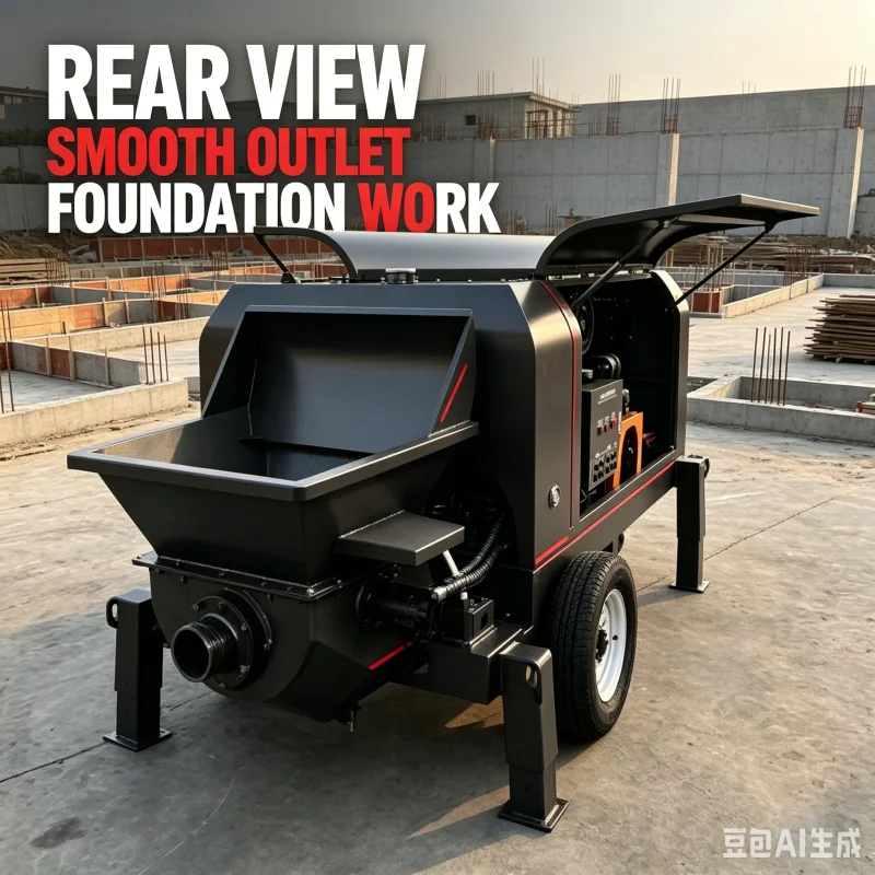 Enclosed Canopy Concrete Trailer Pump Supplied By Experienced Heavy Machine Factory For High Efficiency Contractors