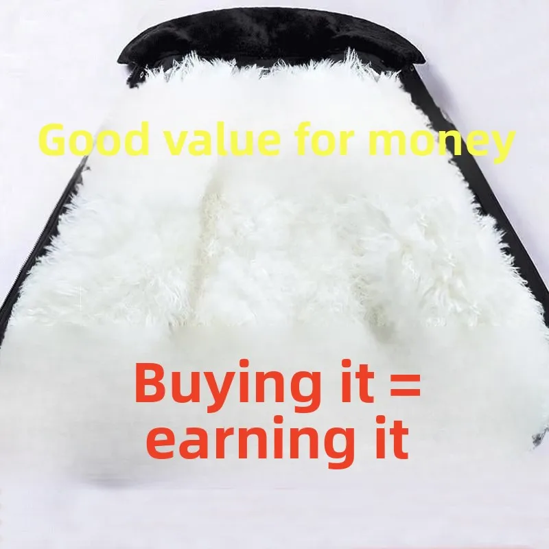 

Мужское повседневное зимнее пальто из овчины, меховая кожа, интегрированный хлопково-шерстяной внутренний жилет, верхняя одежда среднего возраста и ly, пальто