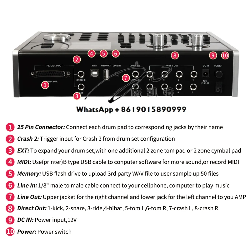 M-019 Professional Drum Module Various Brand Compatible High-end Kit