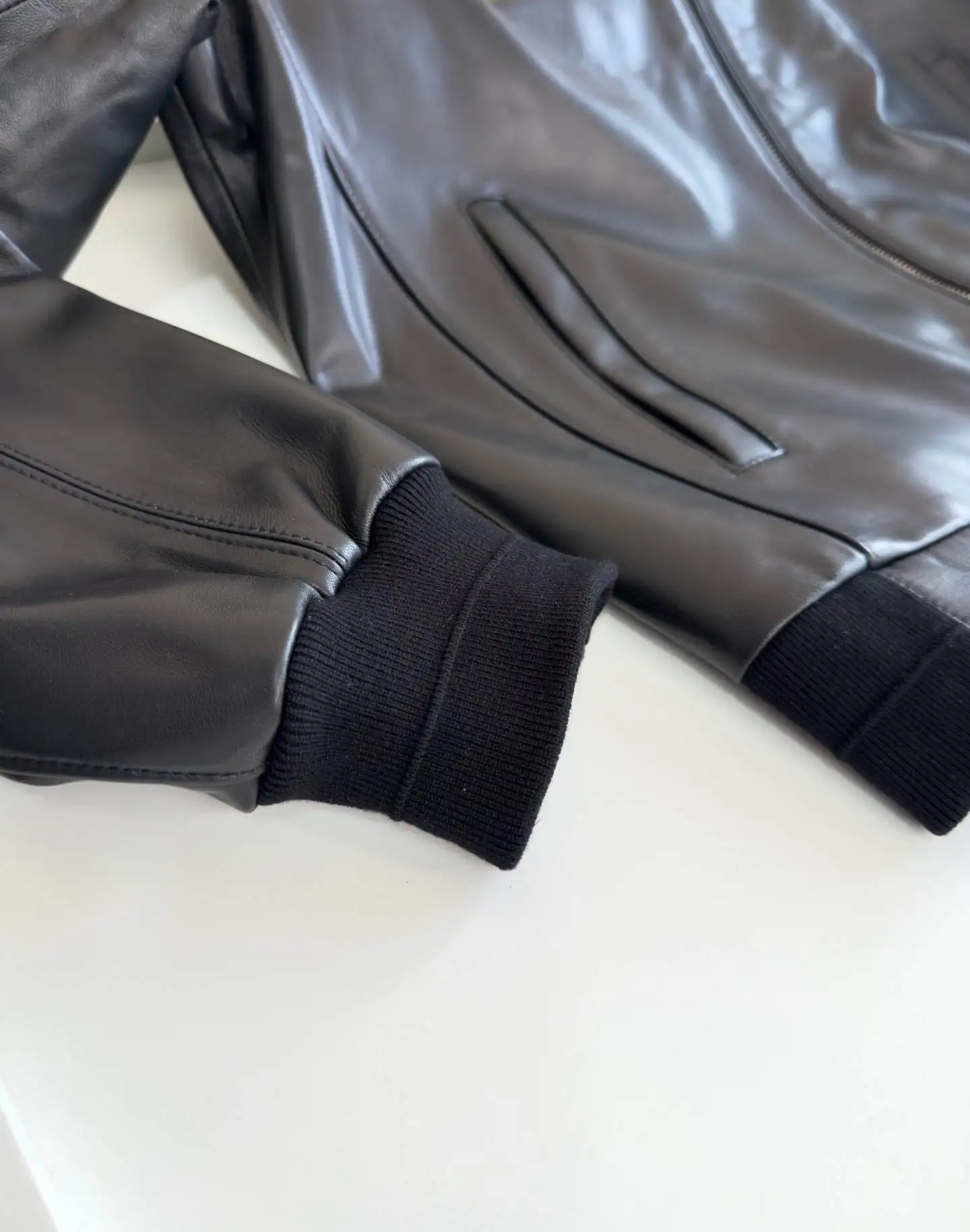 Nieuw klassiek lamsleren herenjack, raglanmouwen met opstaande kraag, veelzijdige casual bovenkleding