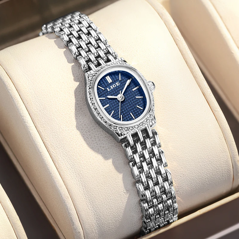 LIGE 2026 Luksusowy Zegarek Damski Topowej Marki, Elegancki Zegarek Kwarcowy, Wodoodporny do 30M, Zegarki Stalowe, Prezent dla Kobiet, Reloj Mujer