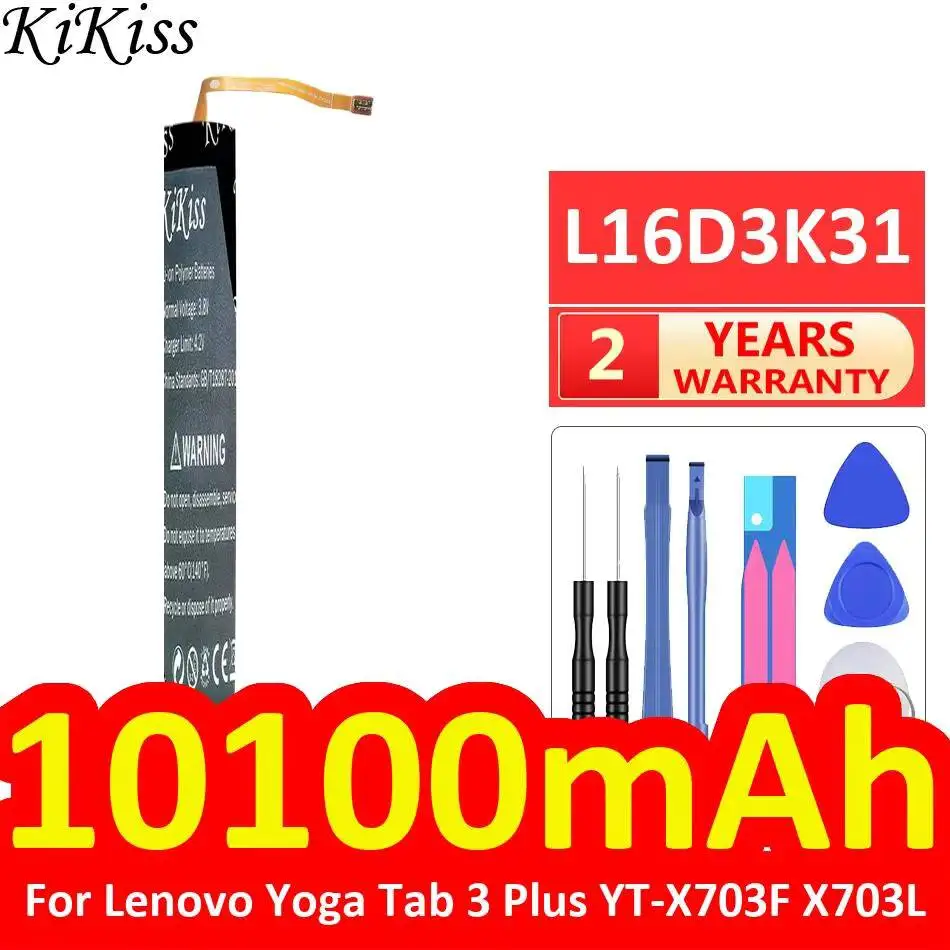 Battery 10200mAh L16D3K31 Laptop Batteries Reliable Replacement For Lenovo Yoga Tab 3 Plus YT-X703F X703L High-Capacity
