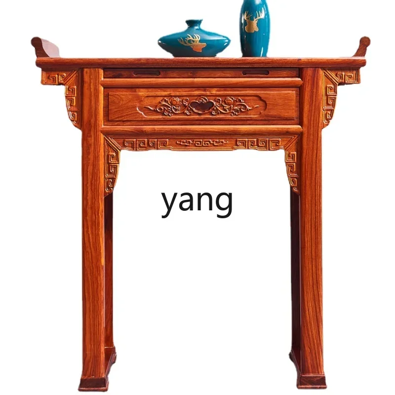 L'm'm Solid Wood Altar Household Pterocarpus Erinaceus Poir. Rosewood New Chinese Style a Long Narrow Table Altar