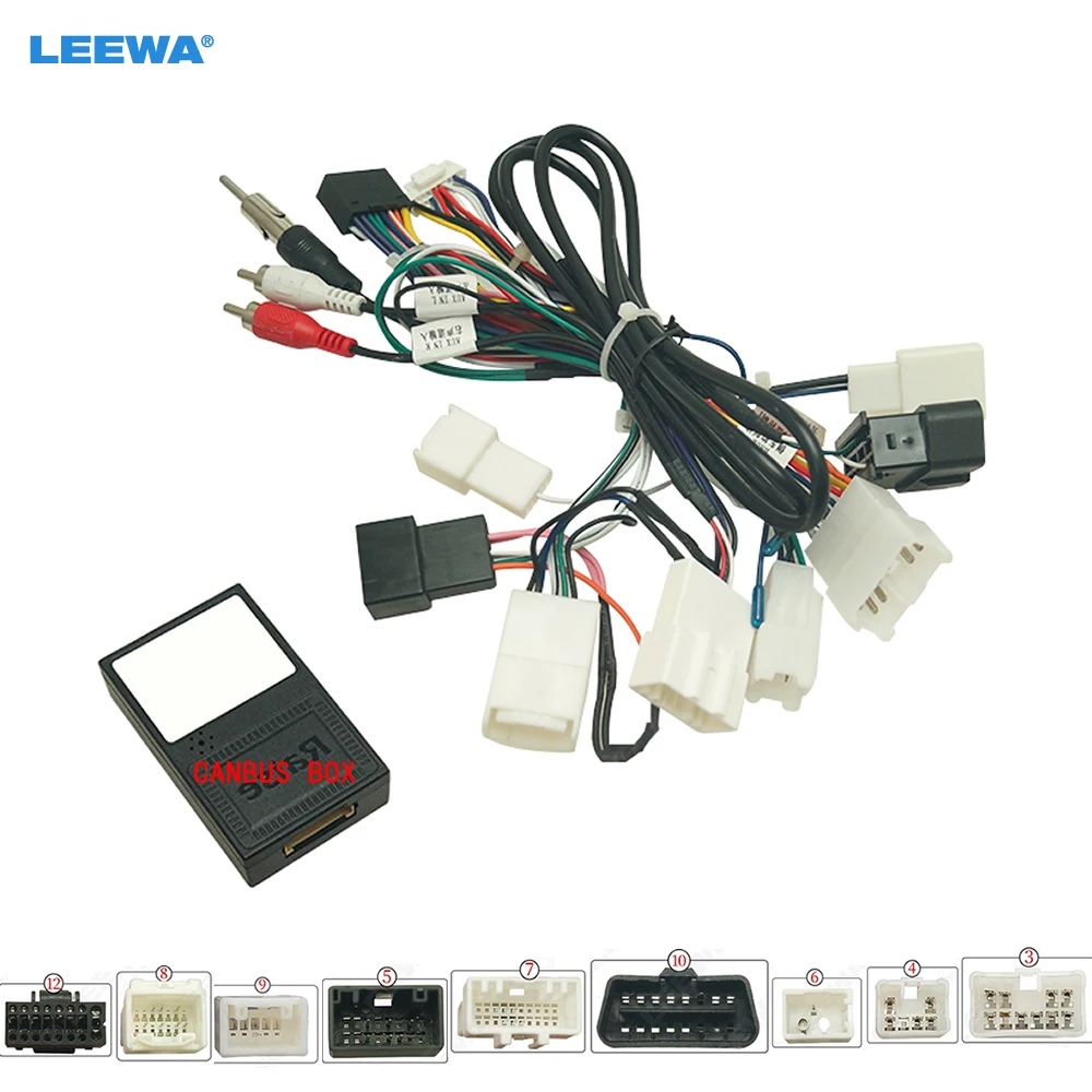 

LEEWA Car 16pin Audio Wiring Harness With Canbus Box For Toyota Corolla Camry Highlander Stereo Installation Wire Adapter