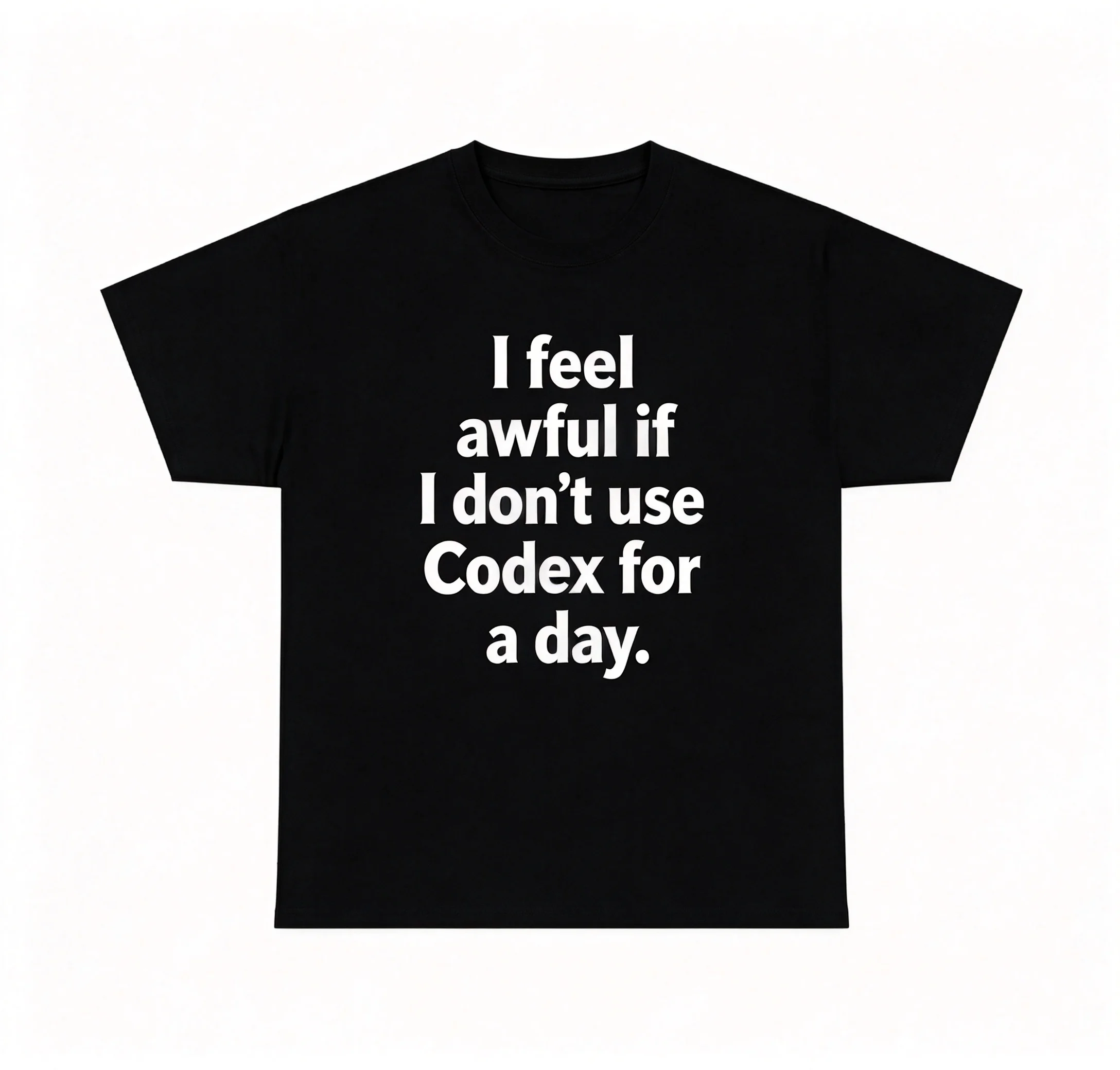 2026 New Y2K Streetwear AI Enthusiast Codex Humor Quote Print Pattern High-Quality Comfortable Casual Unisex T-Shirt