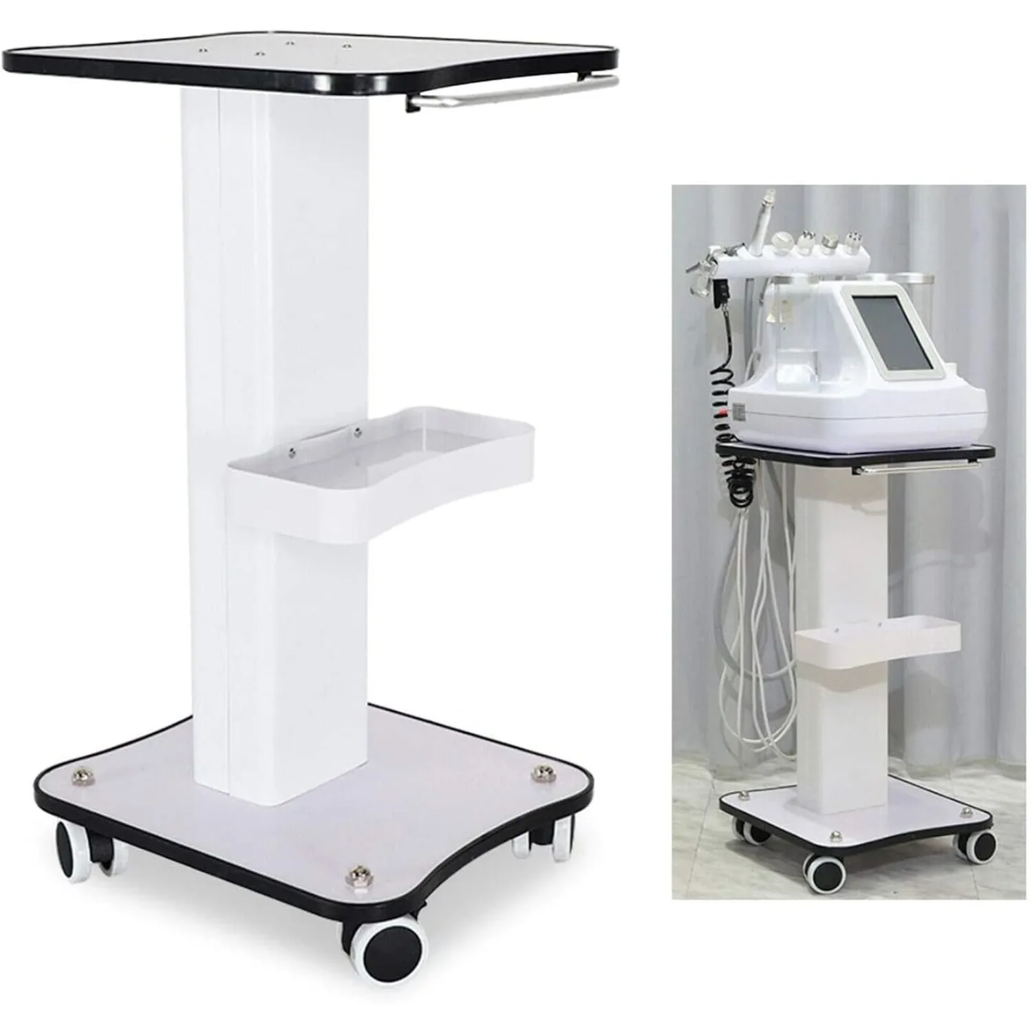 Salon Trolley, Trolley Mobile Stand Cart Rolling Trolley Hair Instrument Storage Tray Beauty Rolling Trolley Cart Equipment